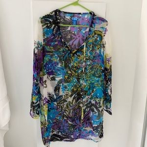 SOAKED Multi Color Vibrant Beach Pool Swim Coverup